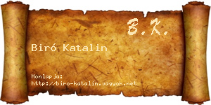 Biró Katalin névjegykártya