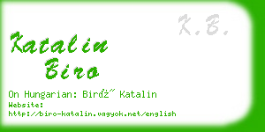 katalin biro business card